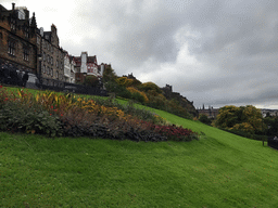 Princes Street Gardens and Mound Place, viewed from the Mound