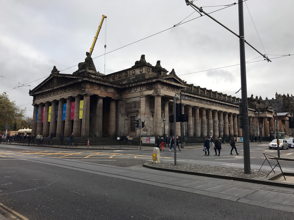 Right front of the Royal Scottish Academy at Princes Street