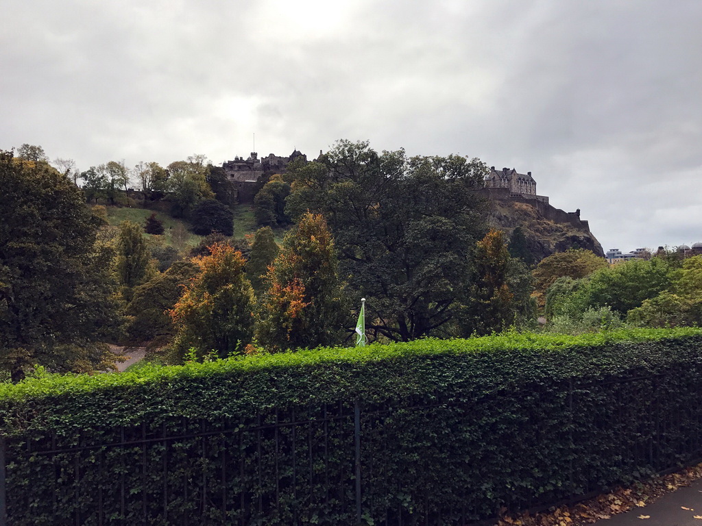 The Princes Street Gardens and Edinburgh Castle