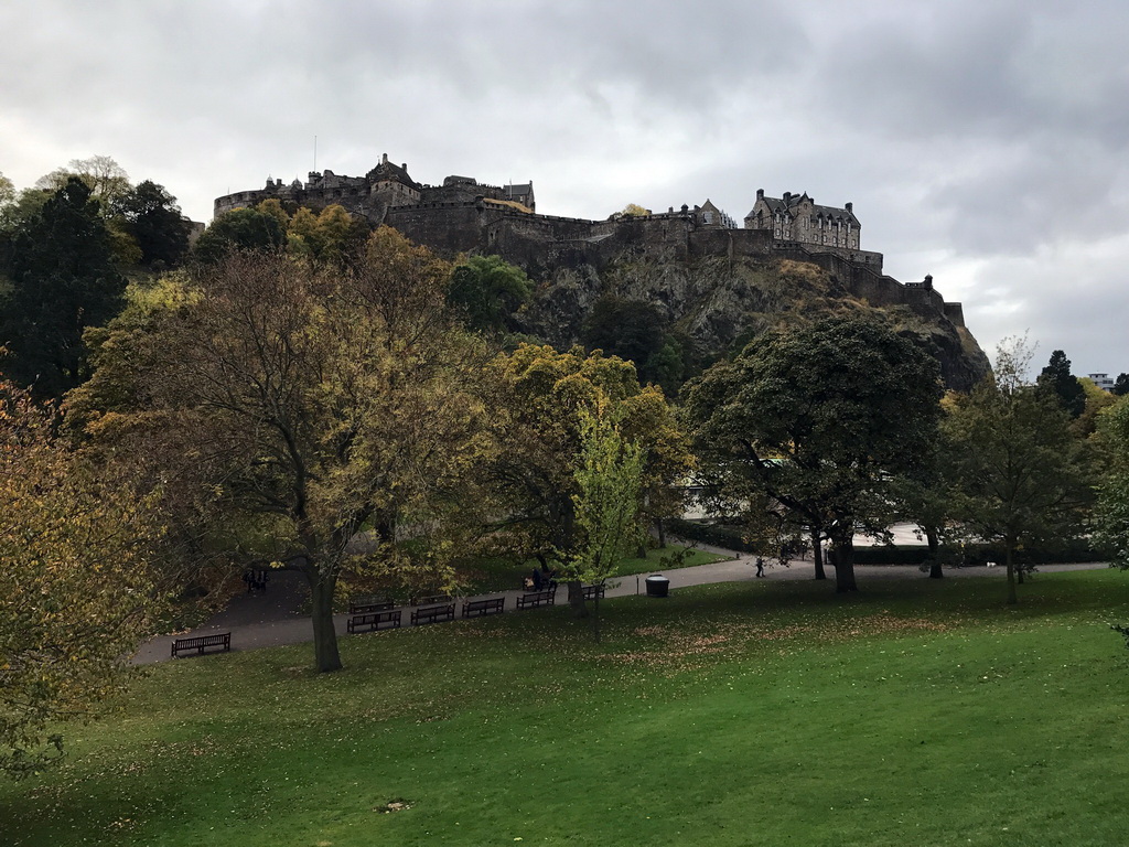 The Princes Street Gardens and Edinburgh Castle