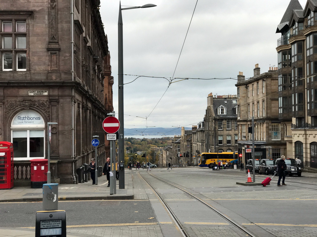 North St. Andrew Street, the north part of the city and the Firth of Forth fjord, viewed from St. Andrew Square