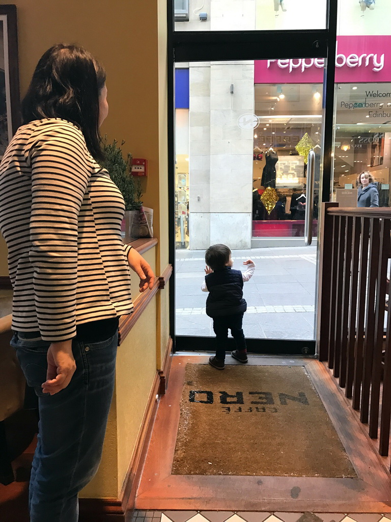 Miaomiao and Max at Caffè Nero at the Multrees Walk