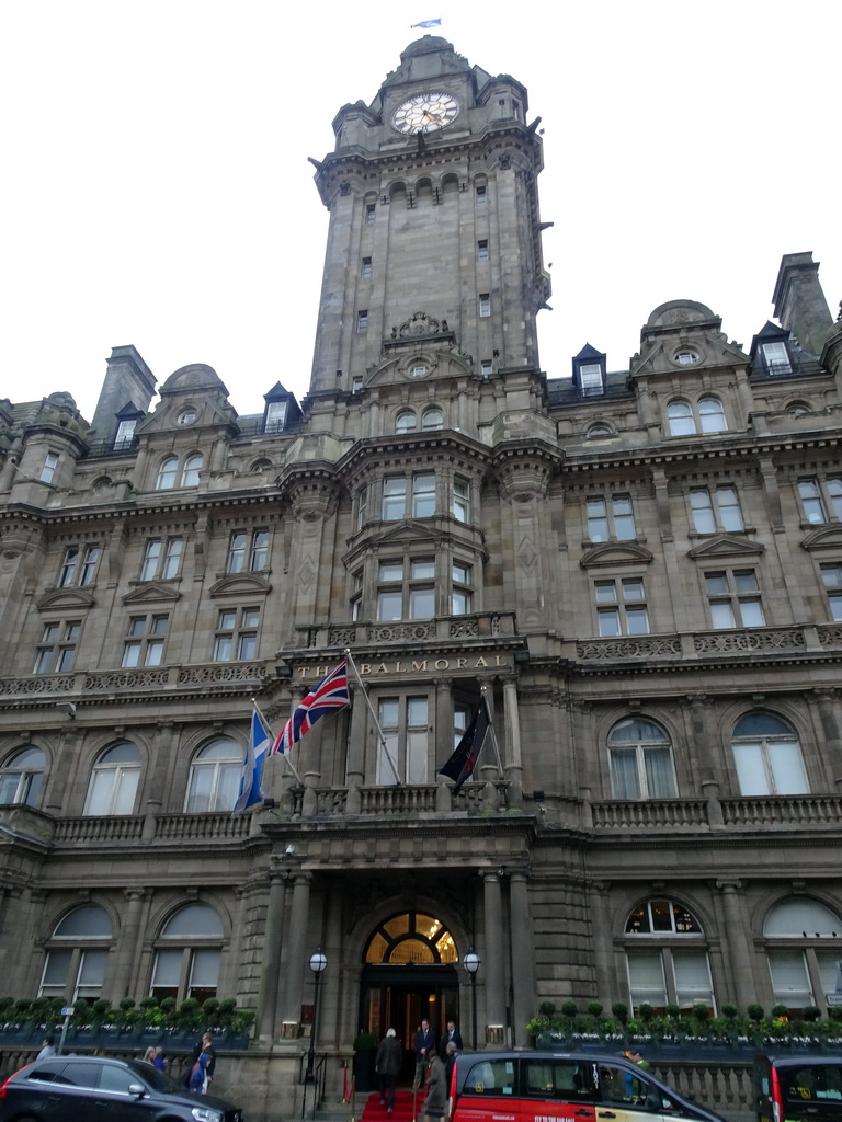 Front of the Balmoral Hotel at Princes Street
