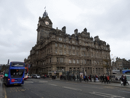Right front of the Balmoral Hotel at Princes Street