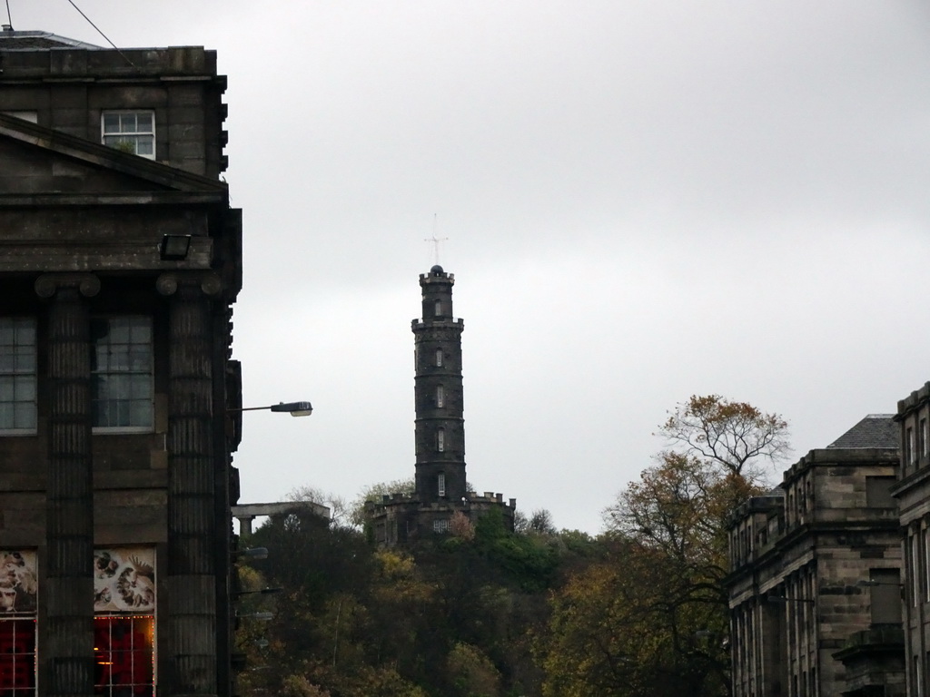 The Nelson Monument at Calton Hill, viewed from Princes Street