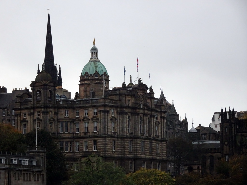 The Old Town with the Hub and the Lloyds Banking Group Head Office, viewed from North Bridge