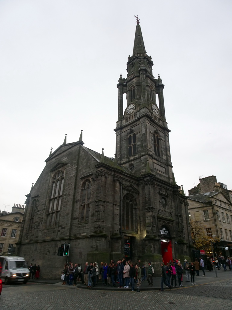 Front of the Tron Kirk church at the corner of South Bridge and High Street