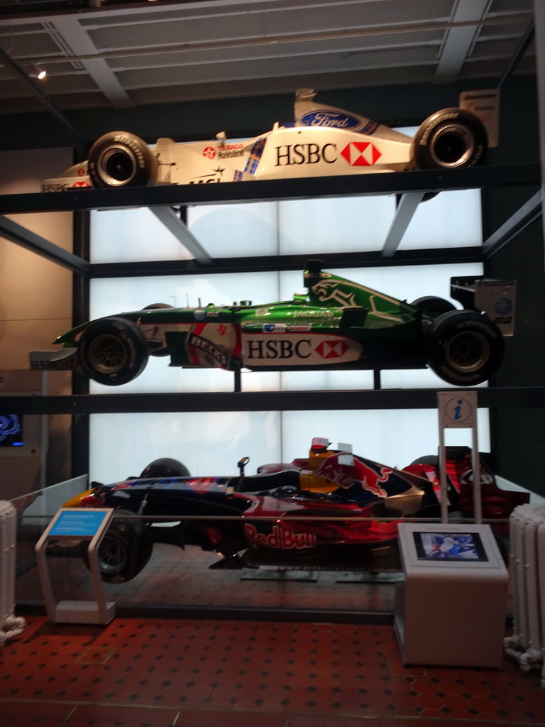 Formula 1 cars at the Explore Hall at the First Floor of the National Museum of Scotland