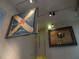 Banners at the Kingdom of the Scots Hall at the First Floor of the National Museum of Scotland