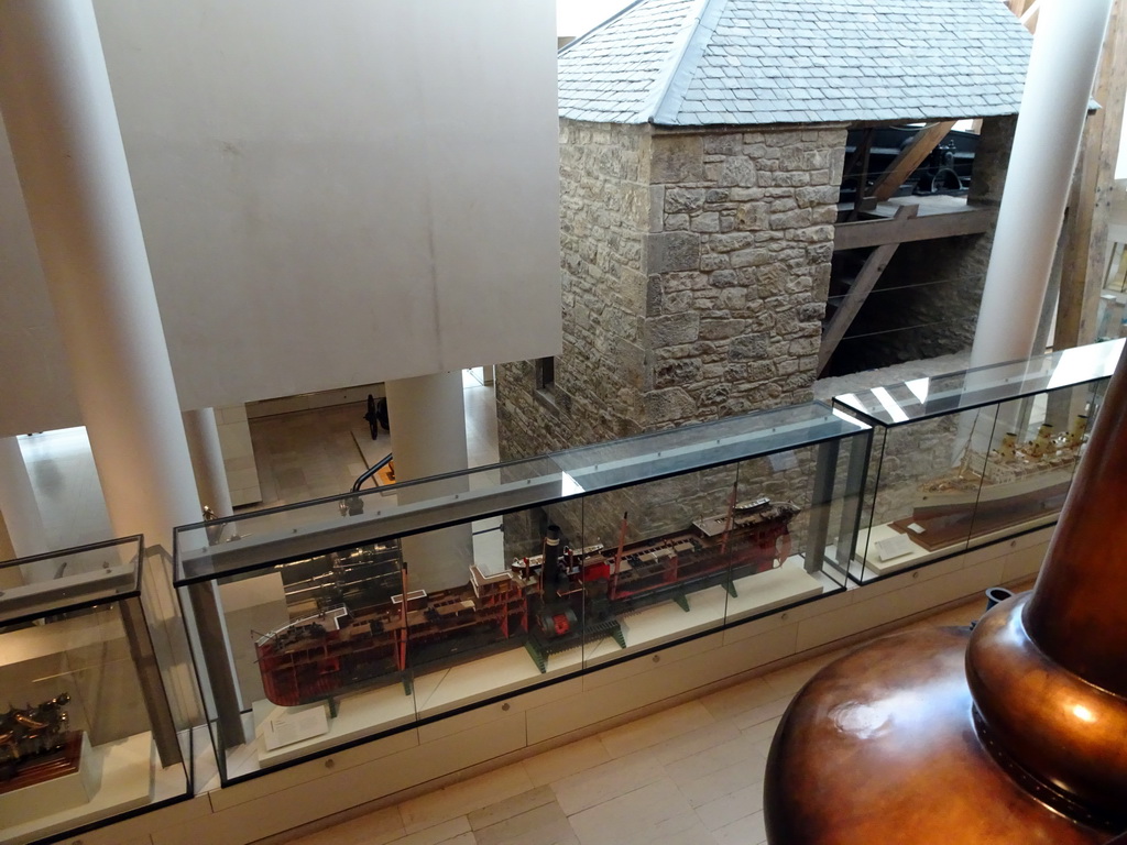 The Scotland Transformed Hall at the Third Floor and the Industry and Empire Hall at the Fourth Floor of the National Museum of Scotland, viewed from the Fifth Floor