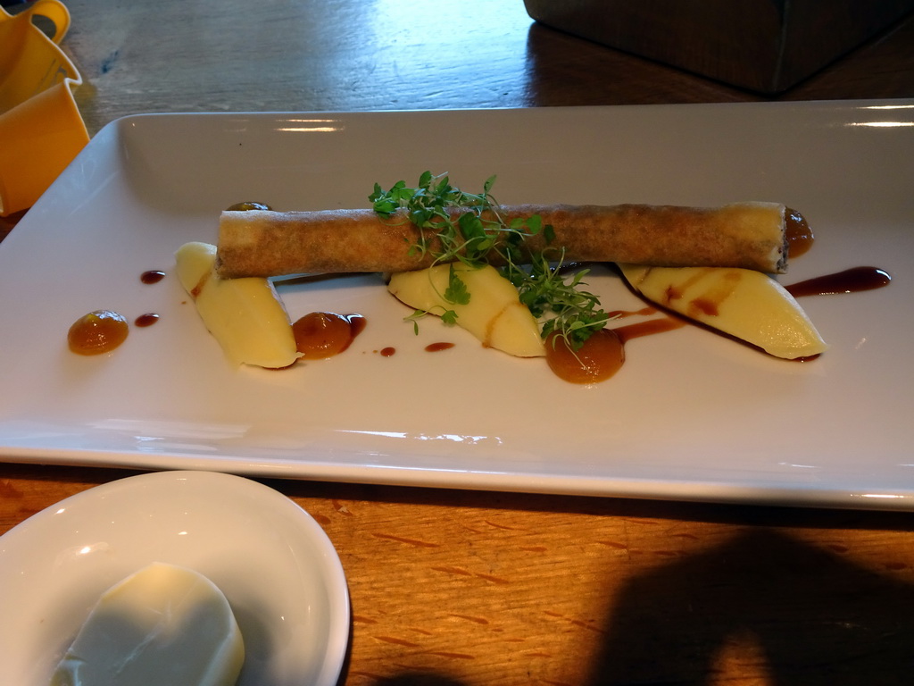 Haggis sausage at the Tower Restaurant at the Fifth Floor of the National Museum of Scotland
