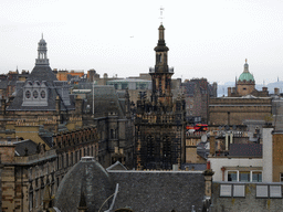 The Central Library, the Augustine United Church and the Lloyds Banking Group Head Office, viewed from the Roof Terrace Garden on the Seventh Floor of the National Museum of Scotland
