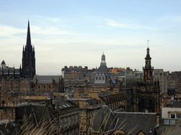 The Hub, the Central Library and the Augustine United Church, viewed from the Roof Terrace Garden on the Seventh Floor of the National Museum of Scotland