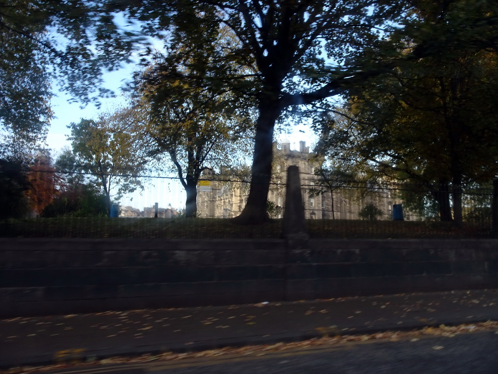 Donaldson`s School, viewed from the taxi to Edinburgh Airport at West Coates