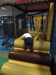 Max at the playground in the Departures Hall at Edinburgh Airport