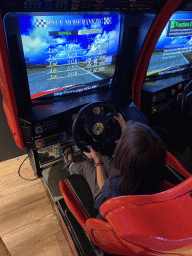 eerbeek_1_018 - 285 kb - 768x1024 - Max playing a racing game at the indoor playground at the Landal Coldenhove holiday park Max playing a racing game at the indoor playground at the Landal Coldenhove holiday park