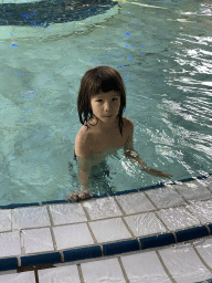 Max in the swimming pool of the Landal Coldenhove holiday park