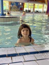 Max in the swimming pool of the Landal Coldenhove holiday park