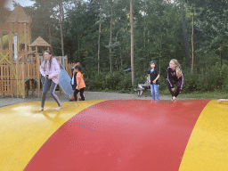 Max on the trampoline at the main playground at the Landal Coldenhove holiday park