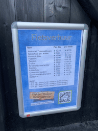 eerbeek_1_081 - 261 kb - 768x1024 - Information on rental bikes at the bike rental place at the Landal Coldenhove holiday park Information on rental bikes at the bike rental place at the Landal Coldenhove holiday park