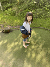 Max at the mini golf course at the Landal Coldenhove holiday park