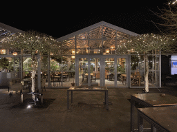 Front of the Brasserie at the Landal Coldenhove holiday park, by night