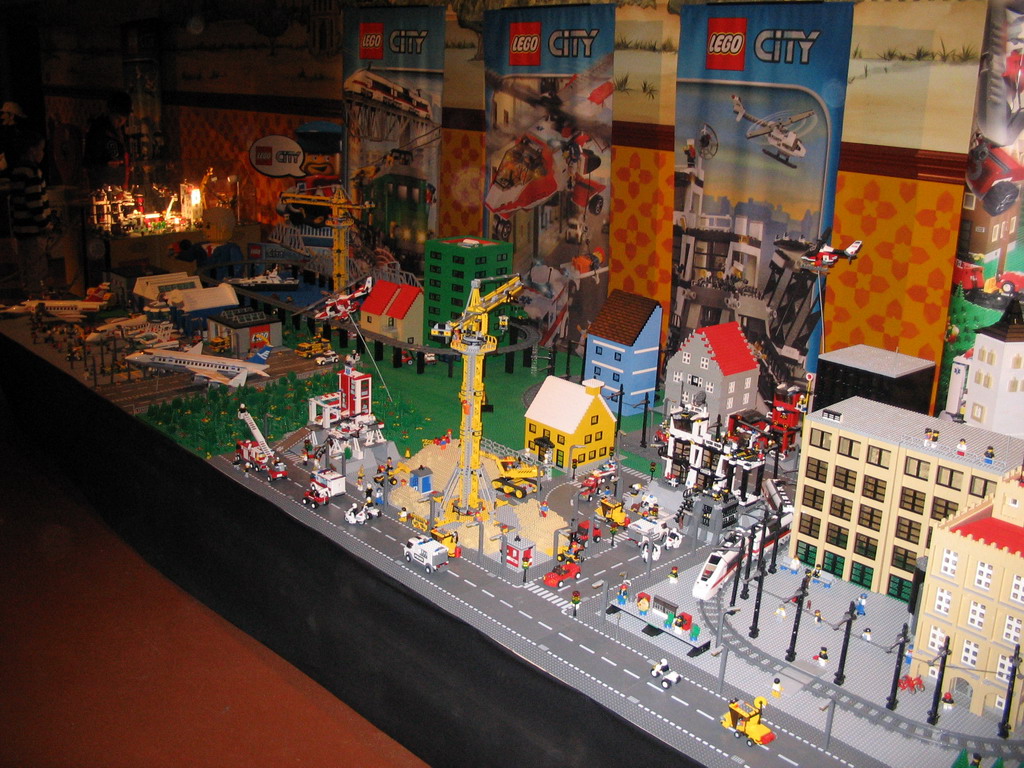 LEGO buildings at the LEGO exposition near the Fata Morgana attraction at the Anderrijk kingdom