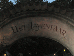 Entrance to the Laafland attraction at the Marerijk kingdom, at sunset