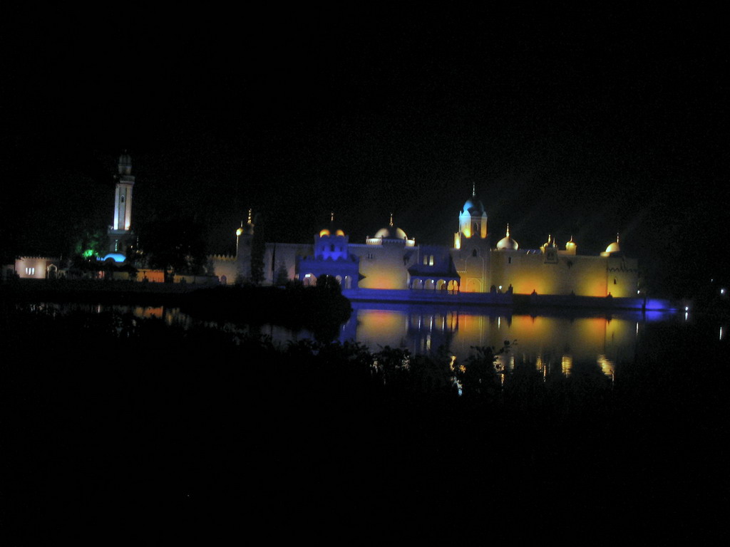 The Fata Morgana attraction at the Anderrijk kingdom, by night