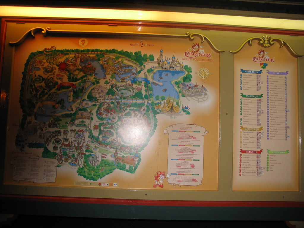 Map of the Efteling theme park, by night