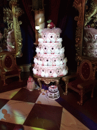 Giant cake in the Royal Hall in the Symbolica attraction at the Fantasierijk kingdom