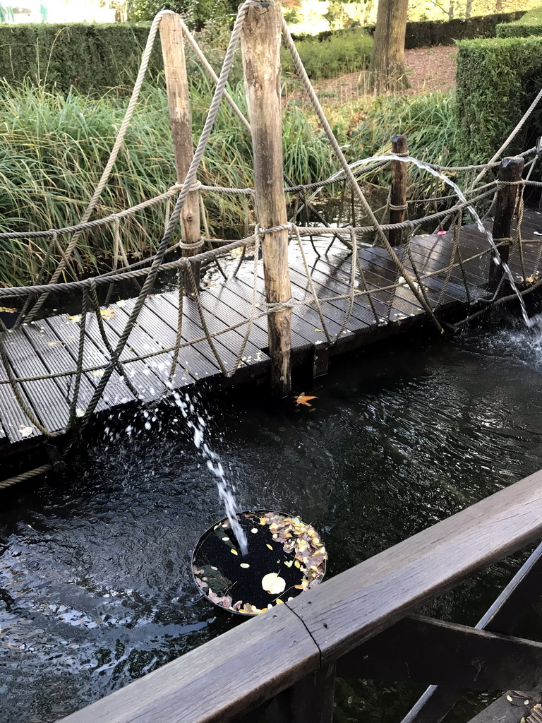 Bridge with fountains at the Adventure Maze at the Reizenrijk kingdom