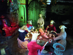 The Seven Goats at the Wolf and the Seven Kids attraction at the Fairytale Forest at the Marerijk kingdom, during the Winter Efteling