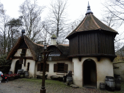 The Inn of the Wishing-Table, the Gold-Ass, and the Cudgel in the Sack attraction at the Fairytale Forest at the Marerijk kingdom, during the Winter Efteling