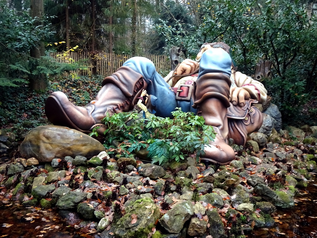 The Tom Thumb attraction at the Fairytale Forest at the Marerijk kingdom, during the Winter Efteling