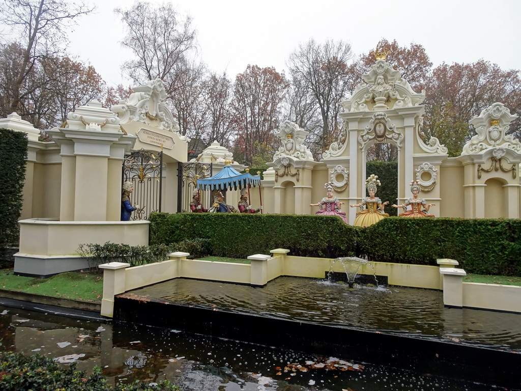 The Emperor`s New Clothes attraction at the Fairytale Forest at the Marerijk kingdom, during the Winter Efteling