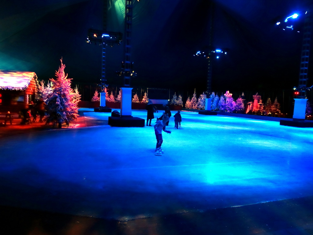 Ice rink at the IJspaleis attraction at the Reizenrijk kingdom, during the Winter Efteling