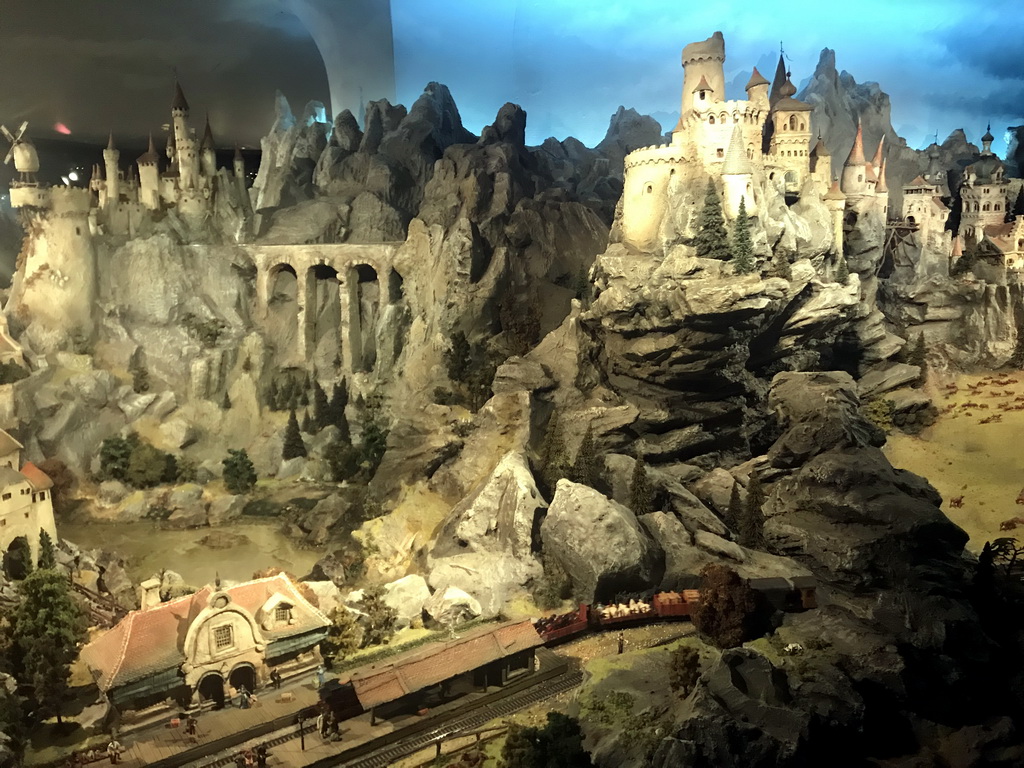 Miniature world at the Diorama attraction at the Marerijk kingdom, during the Winter Efteling