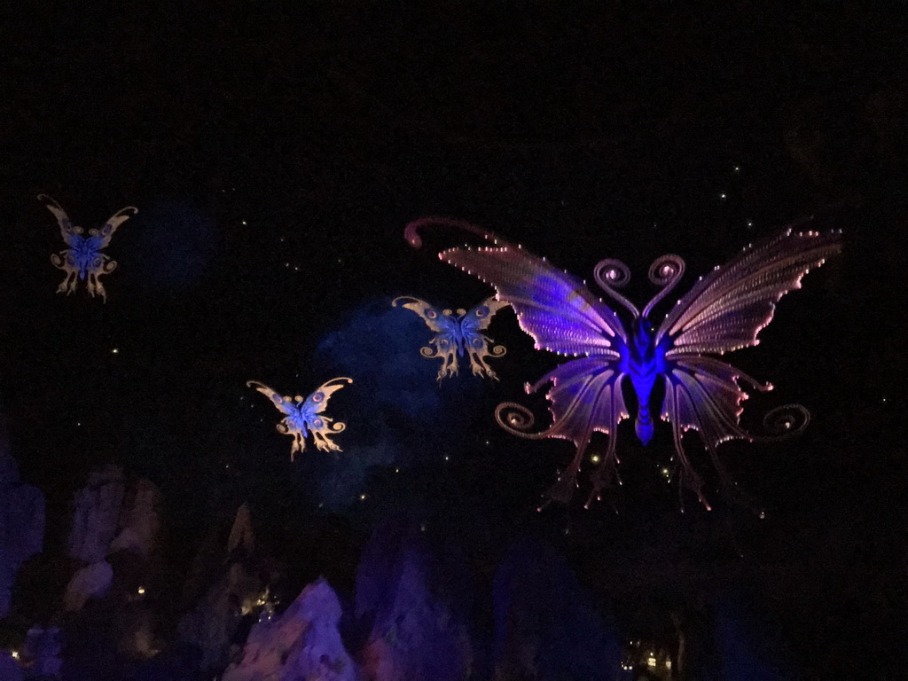 Butterflies at the Panorama Salon in the Symbolica attraction at the Fantasierijk kingdom, during the Winter Efteling