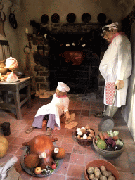 The kitchen at the Sleeping Beauty attraction at the Fairytale Forest at the Marerijk kingdom, during the Winter Efteling