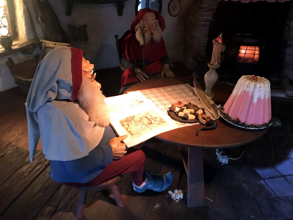 Interior of a house at the Gnome Village attraction at the Fairytale Forest at the Marerijk kingdom, during the Winter Efteling