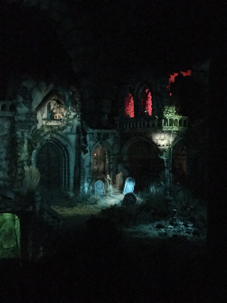 Interior of the Spookslot attraction at the Anderrijk kingdom, during the Winter Efteling