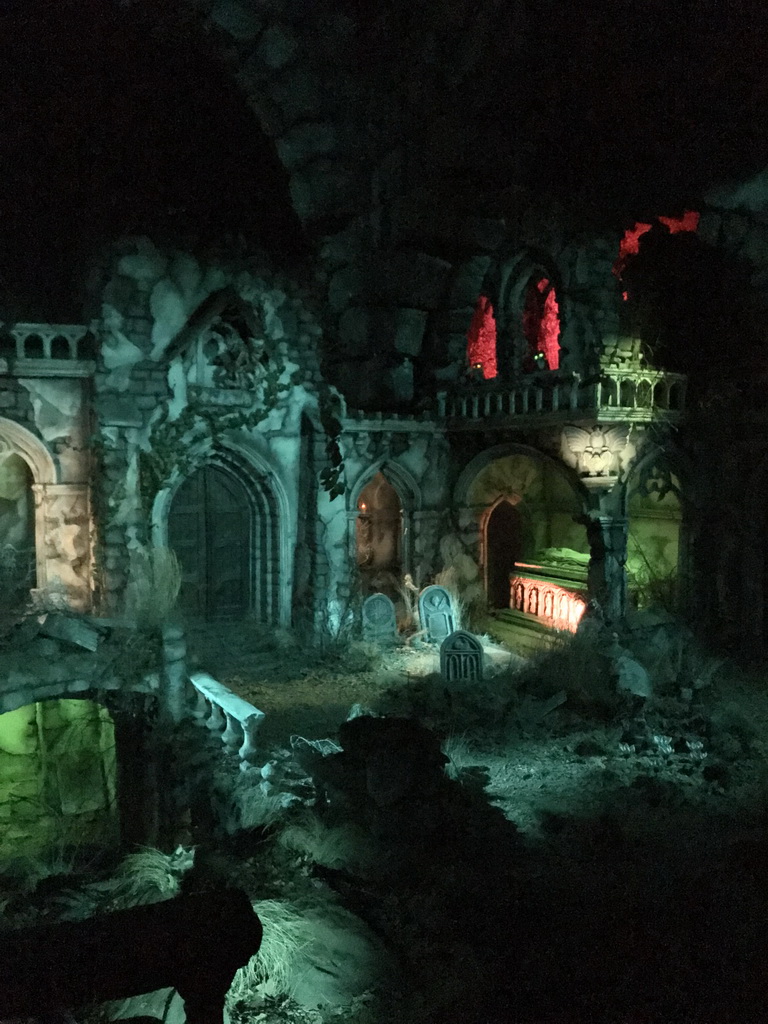 Interior of the Spookslot attraction at the Anderrijk kingdom, during the Winter Efteling