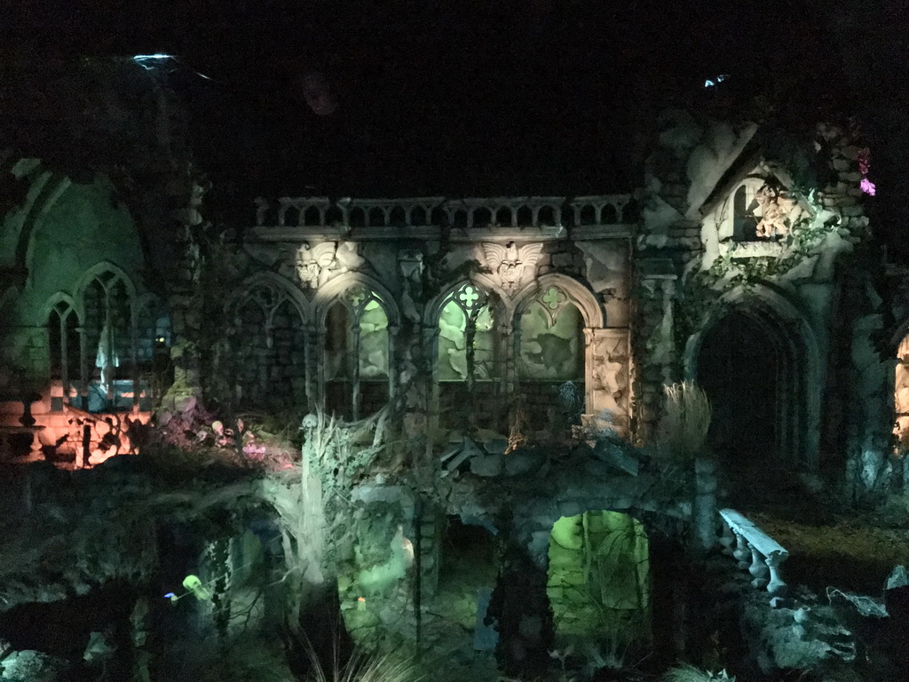 Interior of the Spookslot attraction at the Anderrijk kingdom, during the Winter Efteling