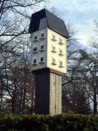 Small tower near the Villa Volta attraction at the Ton van de Ven Square at the Marerijk kingdom, during the Winter Efteling
