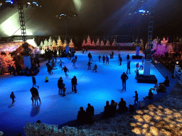 Ice rink at the IJspaleis attraction at the Reizenrijk kingdom, viewed from the upper floor, during the Winter Efteling