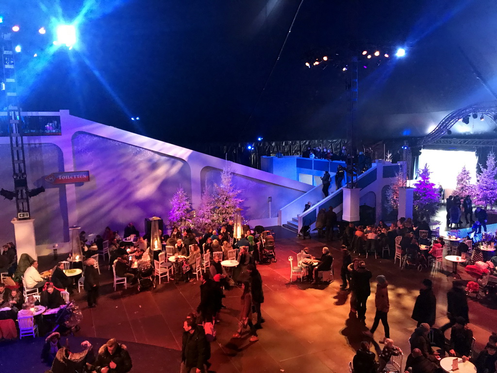 Interior of the IJspaleis attraction at the Reizenrijk kingdom, viewed from the upper floor, during the Winter Efteling