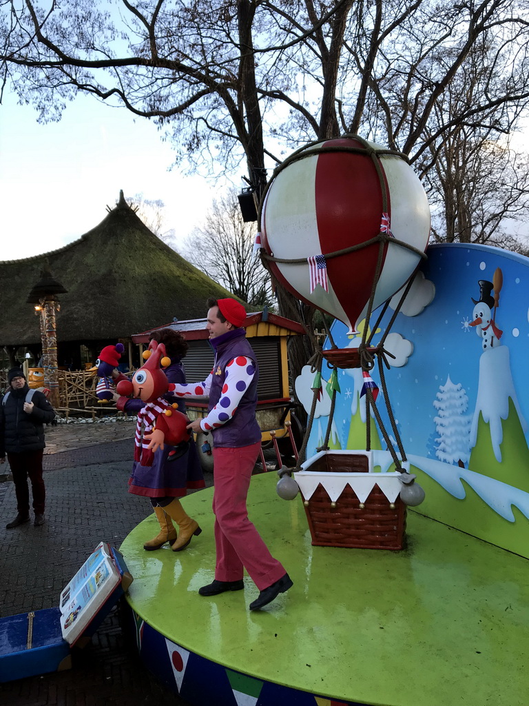 The Jokie and Jet attraction at the Carnaval Festival Square at the Reizenrijk kingdom, during the Winter Efteling