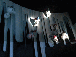 Snowmen at the ceiling of the Carnaval Festival attraction at the Reizenrijk kingdom, during the Winter Efteling