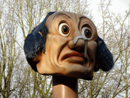 Head of Langnek at the Six Servants attraction at the Fairytale Forest at the Marerijk kingdom, during the Winter Efteling